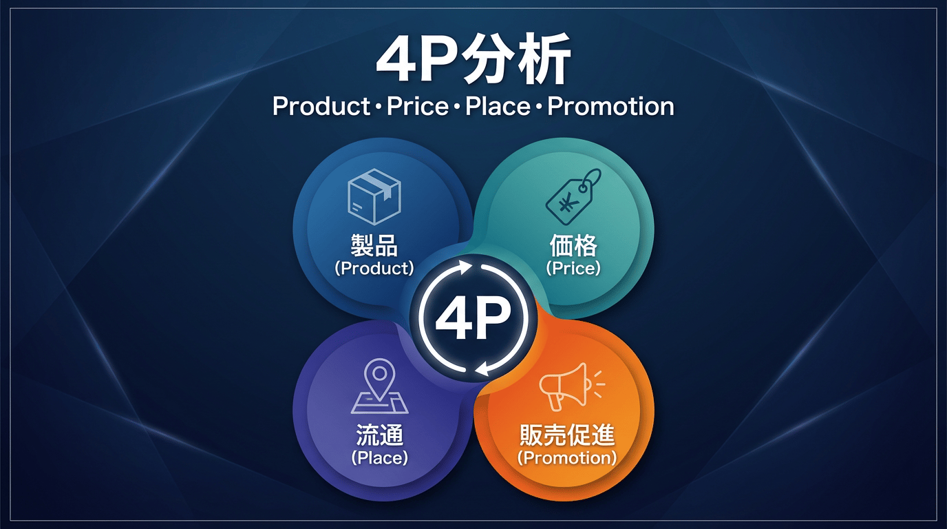 4P分析とは？マーケティングミックス（Product/Price/Place/Promotion）をやさしく解説