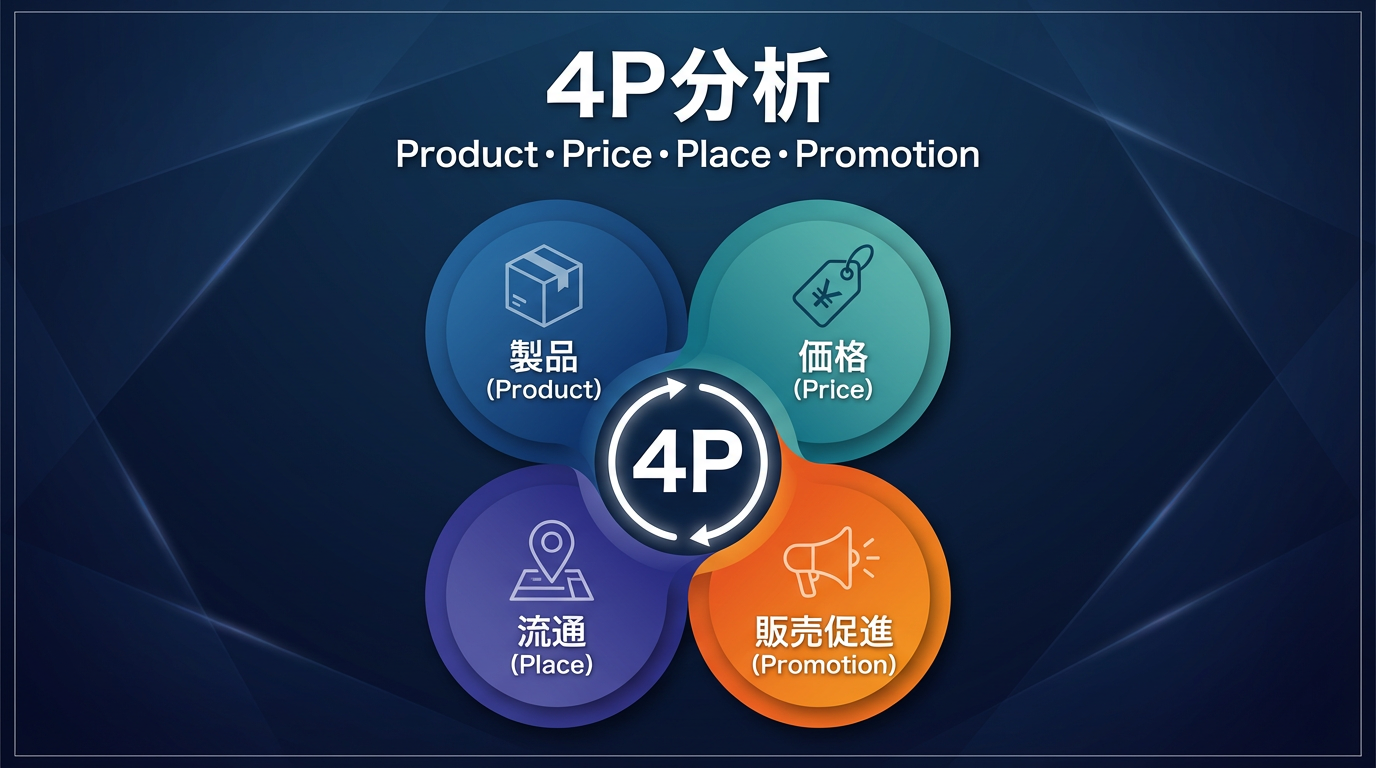 4P分析とは？マーケティングミックス（Product/Price/Place/Promotion）をやさしく解説